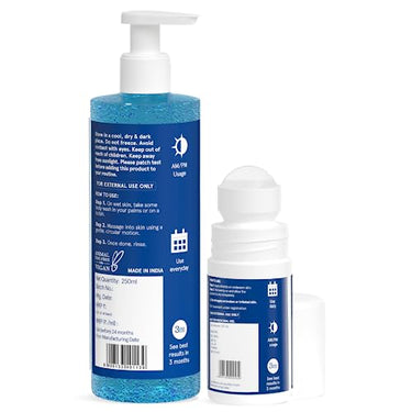 Be Bodywise 1% Salicylic Acid Body Wash (250ml) & Underarm Roll on (50ml) | 2% Lactic Acid, 1% Mandelic Acid | Prevents Body Acne, Odour & Pigmentation | Suitable for Sensitive Skin